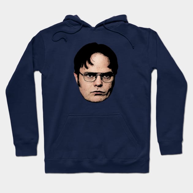 Dwight head Hoodie by djhyman